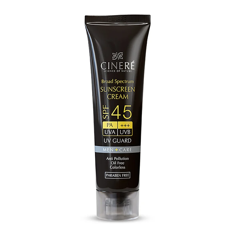 کرم ضدآفتاب آقايان SPF45 سینره، حجم 50 میلی‌لیتر