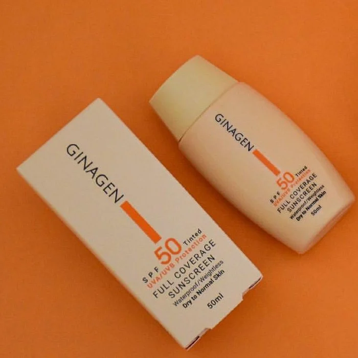 کرم ضدآفتاب ژیناژن سری dry to normal skin مدل 02، حجم 50 میلی‌لیتر