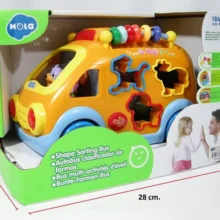 اسباب بازی آموزشی هولی تویز مدل Happy Bus کد H6 به همراه عروسک مافین