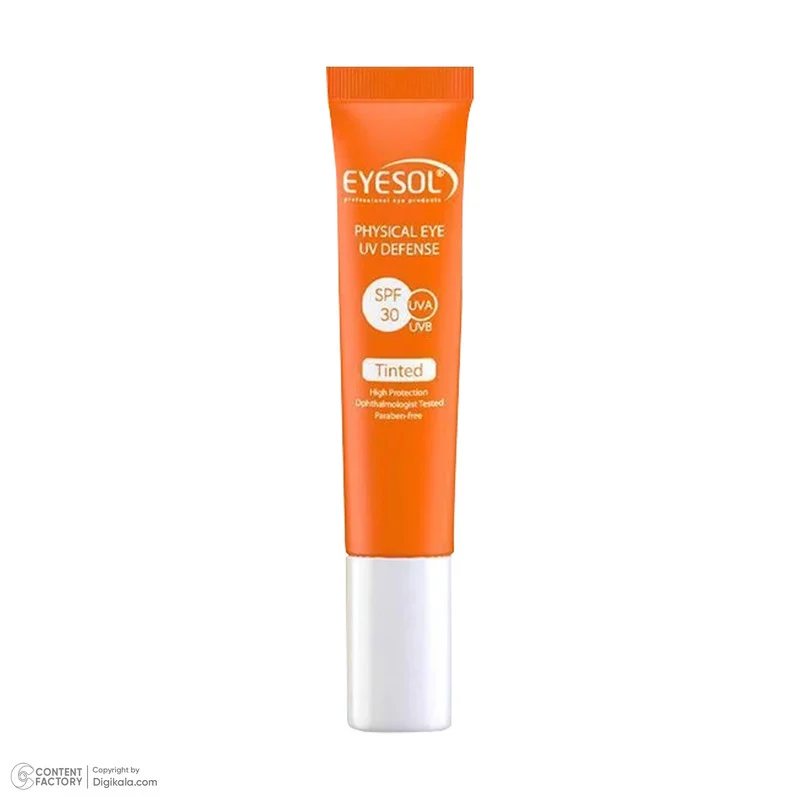 کرم ضد آفتاب رنگی دور چشم آیسول SPF 30 مدل TINTED ‌مناسب برای انواع پوست حجم 15 میلی‌لیتر