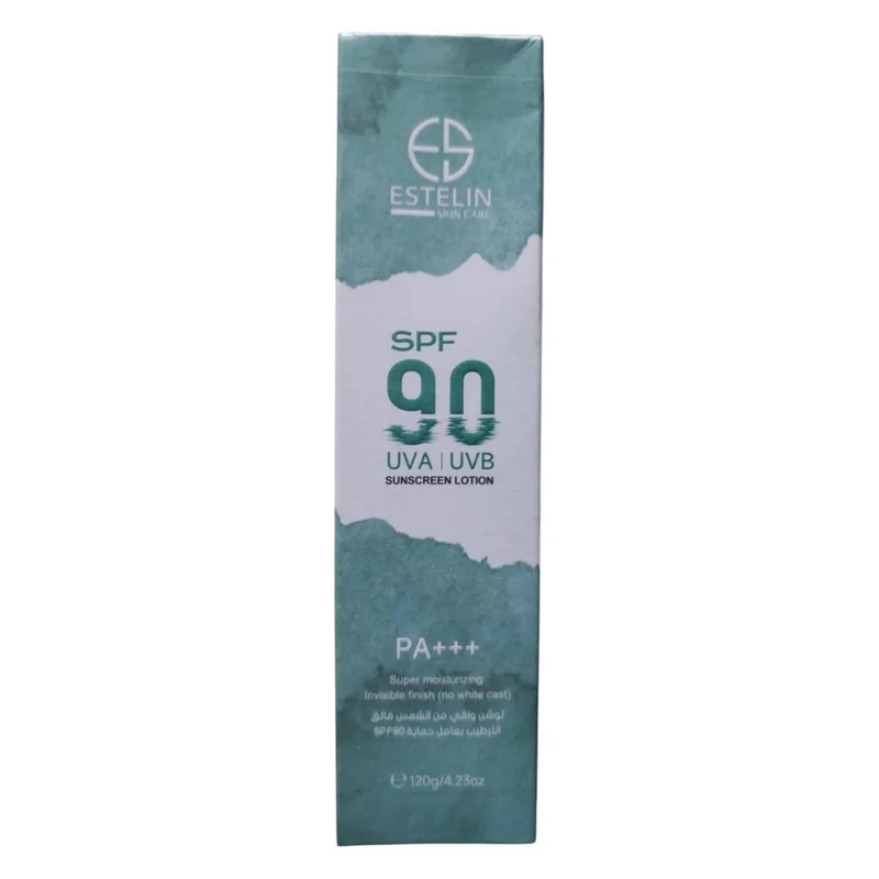لوسیون ضد آفتاب بدون رنگ استیلن SPF 90 مدل فوق مرطوب کننده، ‌محافظ UVA ،UVB و +++PA مناسب برای انواع پوست‌ حجم 120 میلی‌لیتر