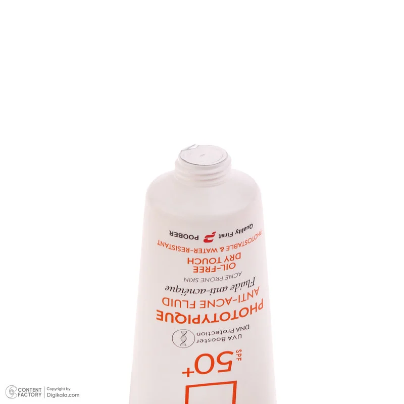 فلوئید ضد آفتاب بدون رنگ درماتیپیک مدل anti acne محافظ UVA،UVB مناسب برای انواع پوست حجم 40 میلی لیتر